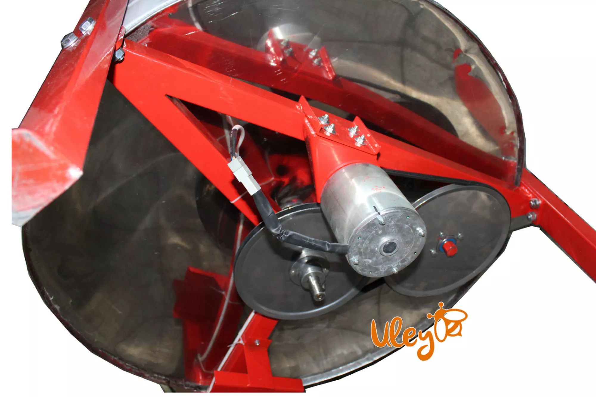 6-ти рамкова «ЄВРО» Медогонка, автоматична, під «Українську рамку» — РЕМІННА