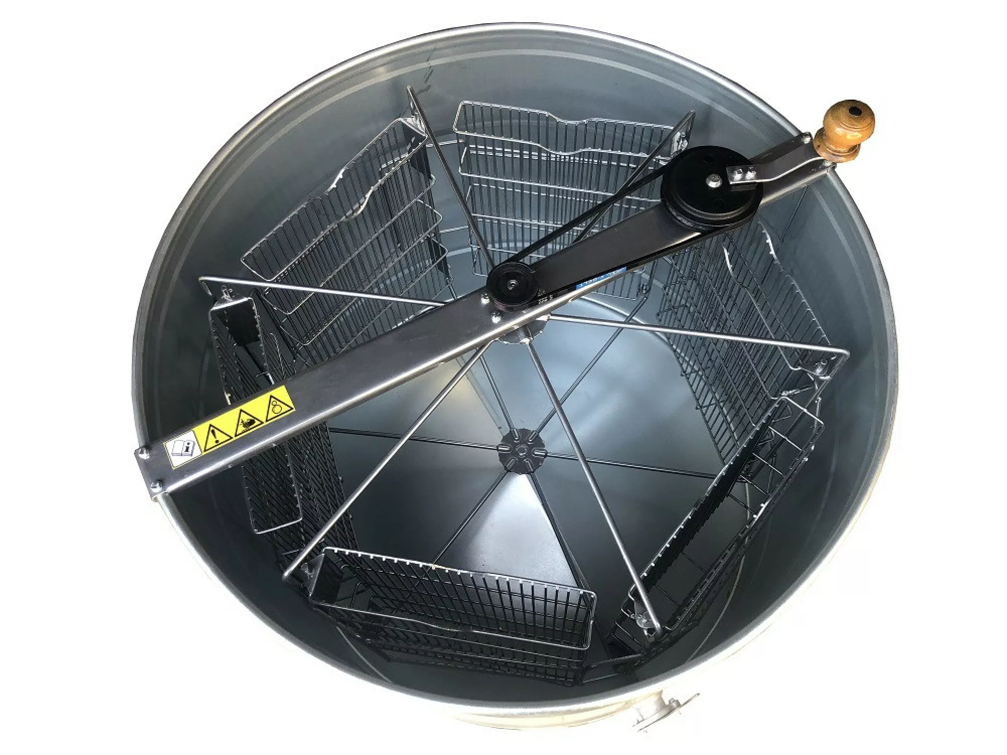 Медогонка 6-ти рамкова поворотна нержавіюча