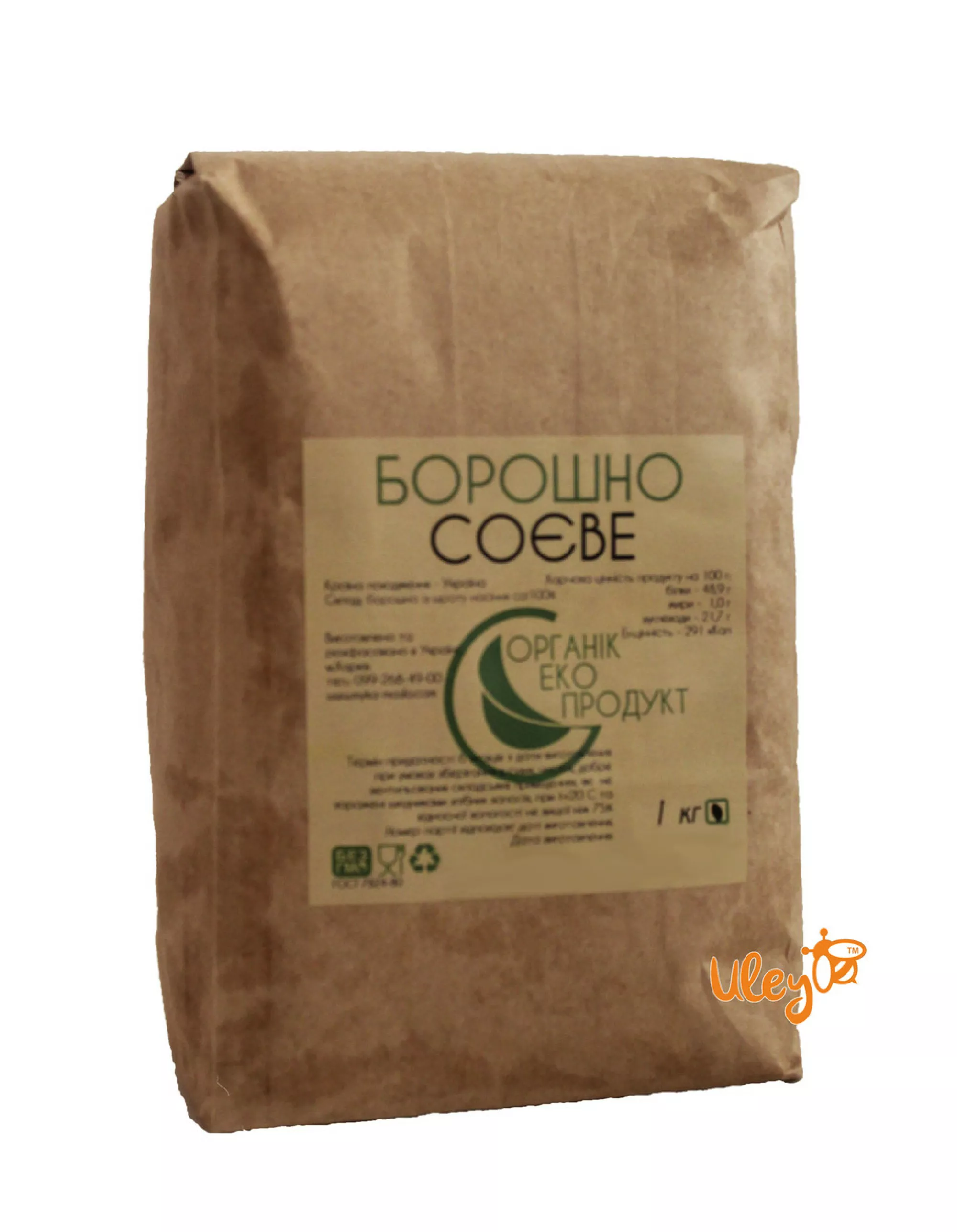 Соєве борошно для бджіл (білкова підживлення), 1кг. Україна