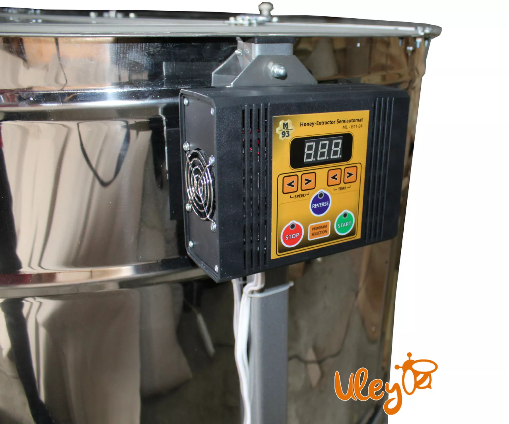 Медогонка радіальна нержавіюча автоматична (27 рамок Дадан, 54 рамок Рута, 54 магазинні рамки)