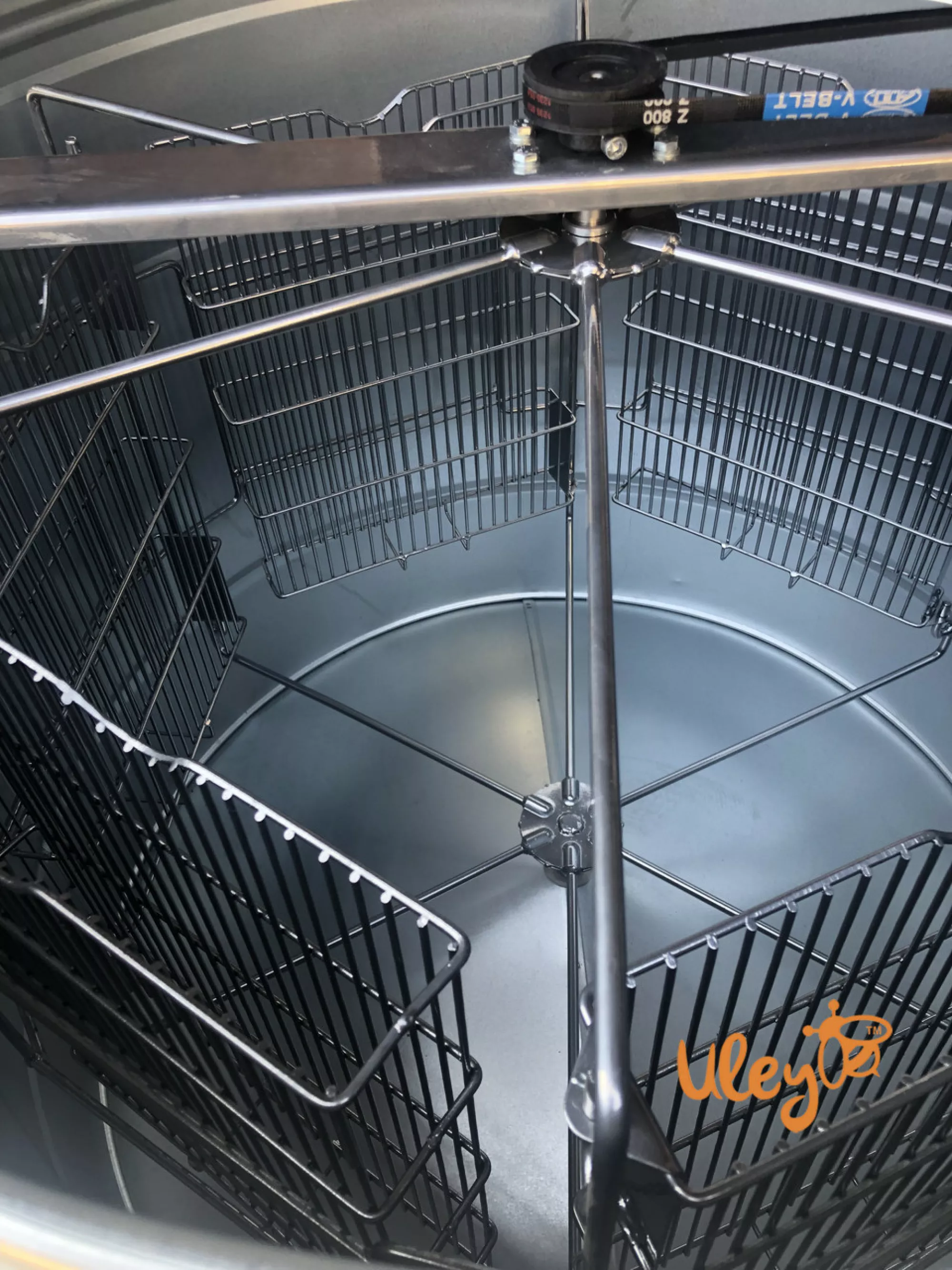 Оцинкована 6-ти рамкова поворотна, з ремінним приводом