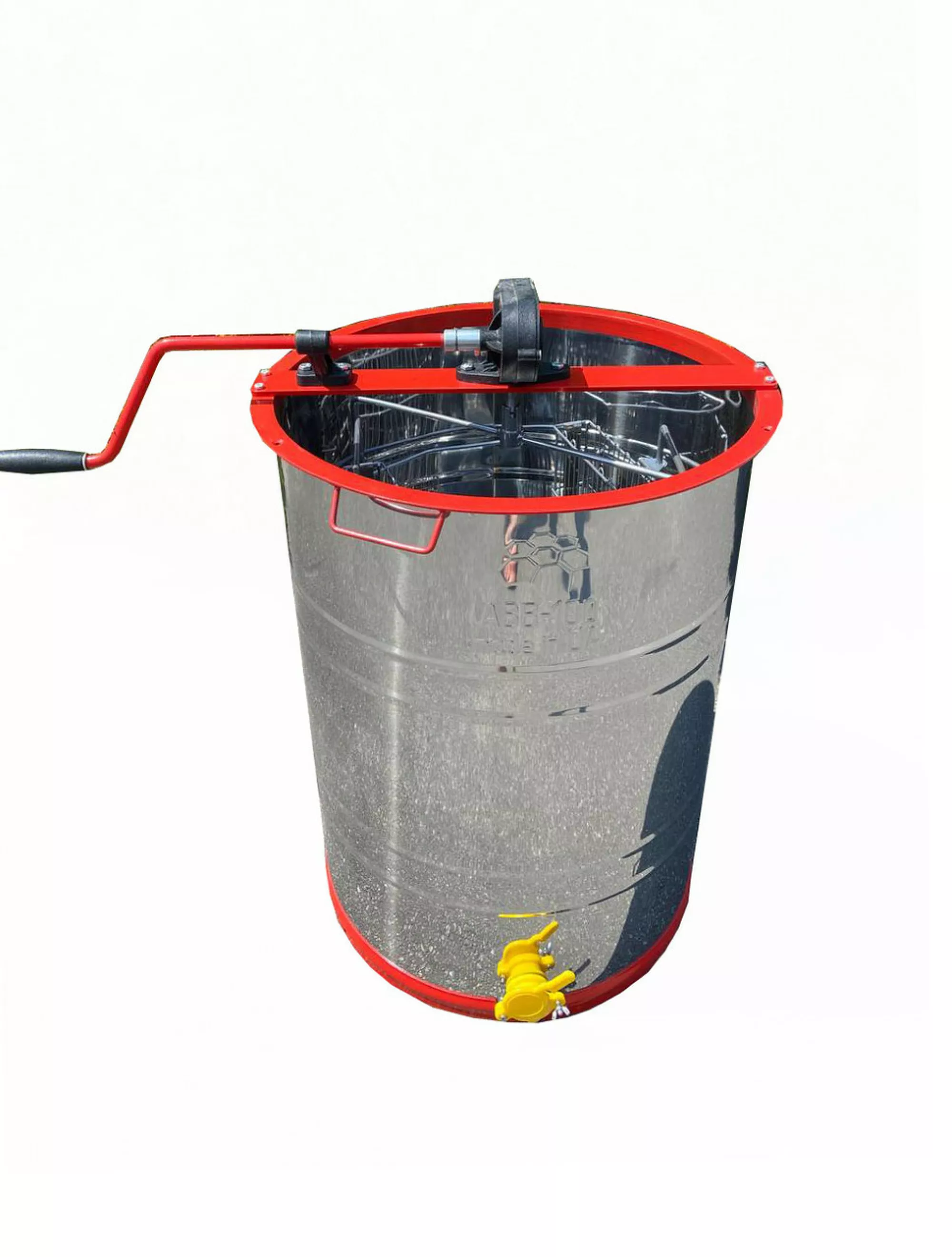 Нержавіюча медогонка з поворотом касет 2-х рамкова, касета зварна, пофарбована порошковою фарбою