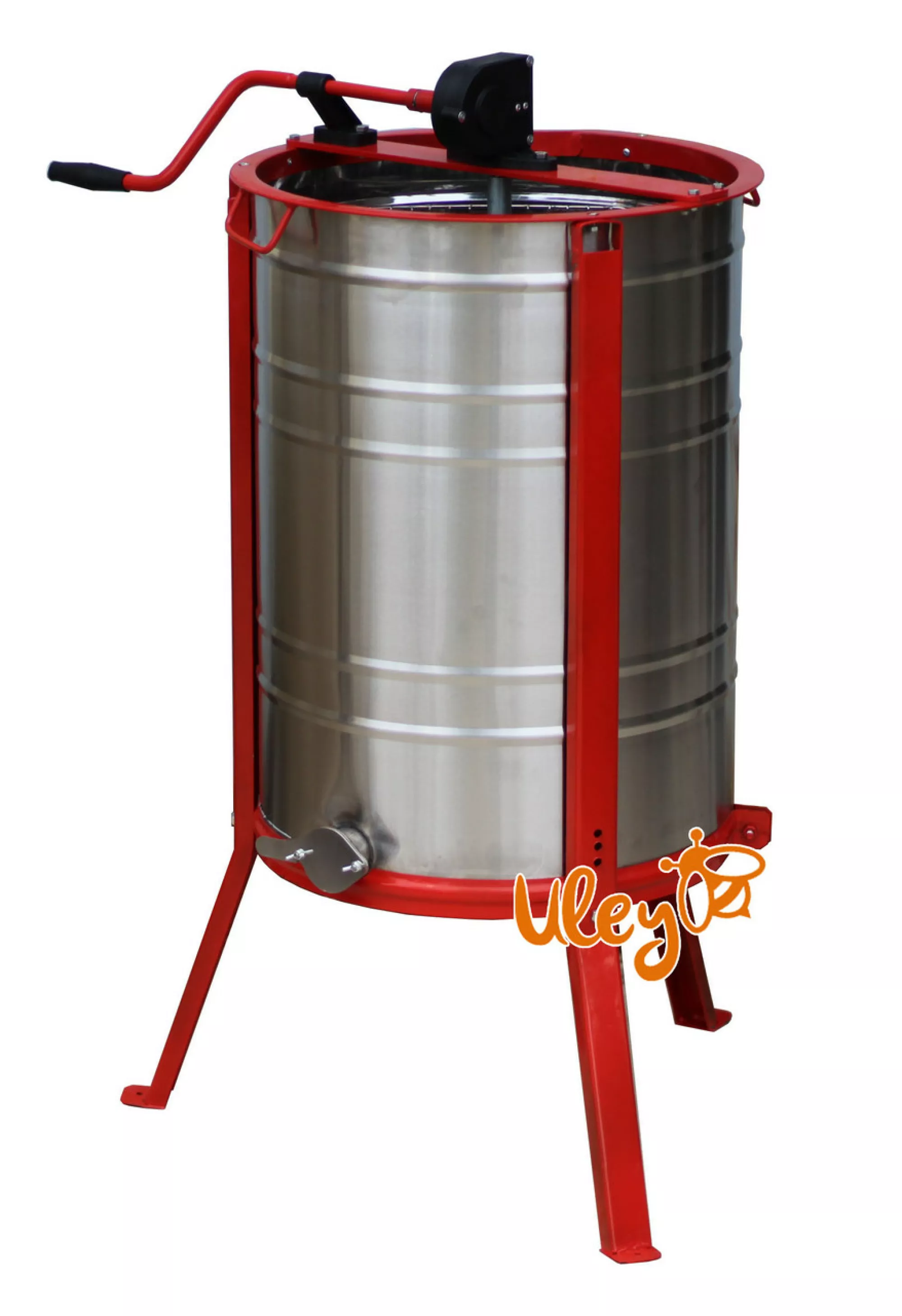 Медогонка 3-х Рамкову. Нержавіюча, НЕ поворотна Касети Нержавіючі. Ротор Нержавіючий. З підставкою