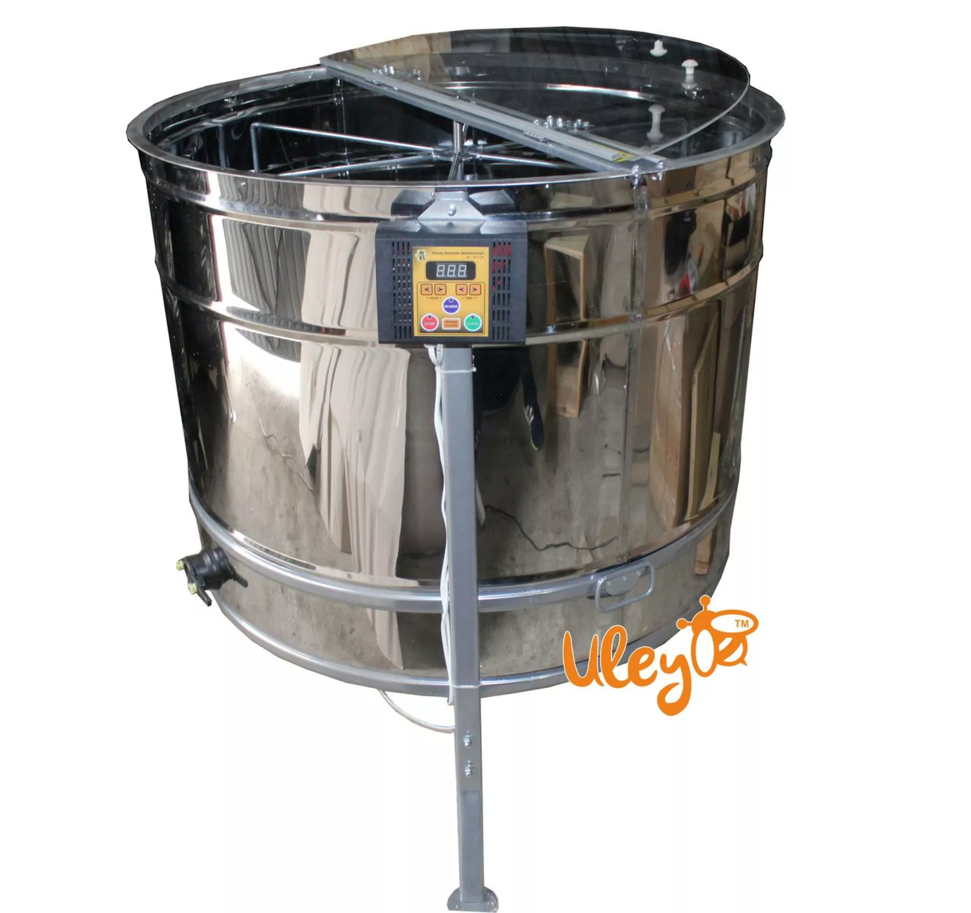 Медогонка радіальна нержавіюча автоматична (20 рамок Дадан, 20 рамок Рута, 40 магазинні рамки)