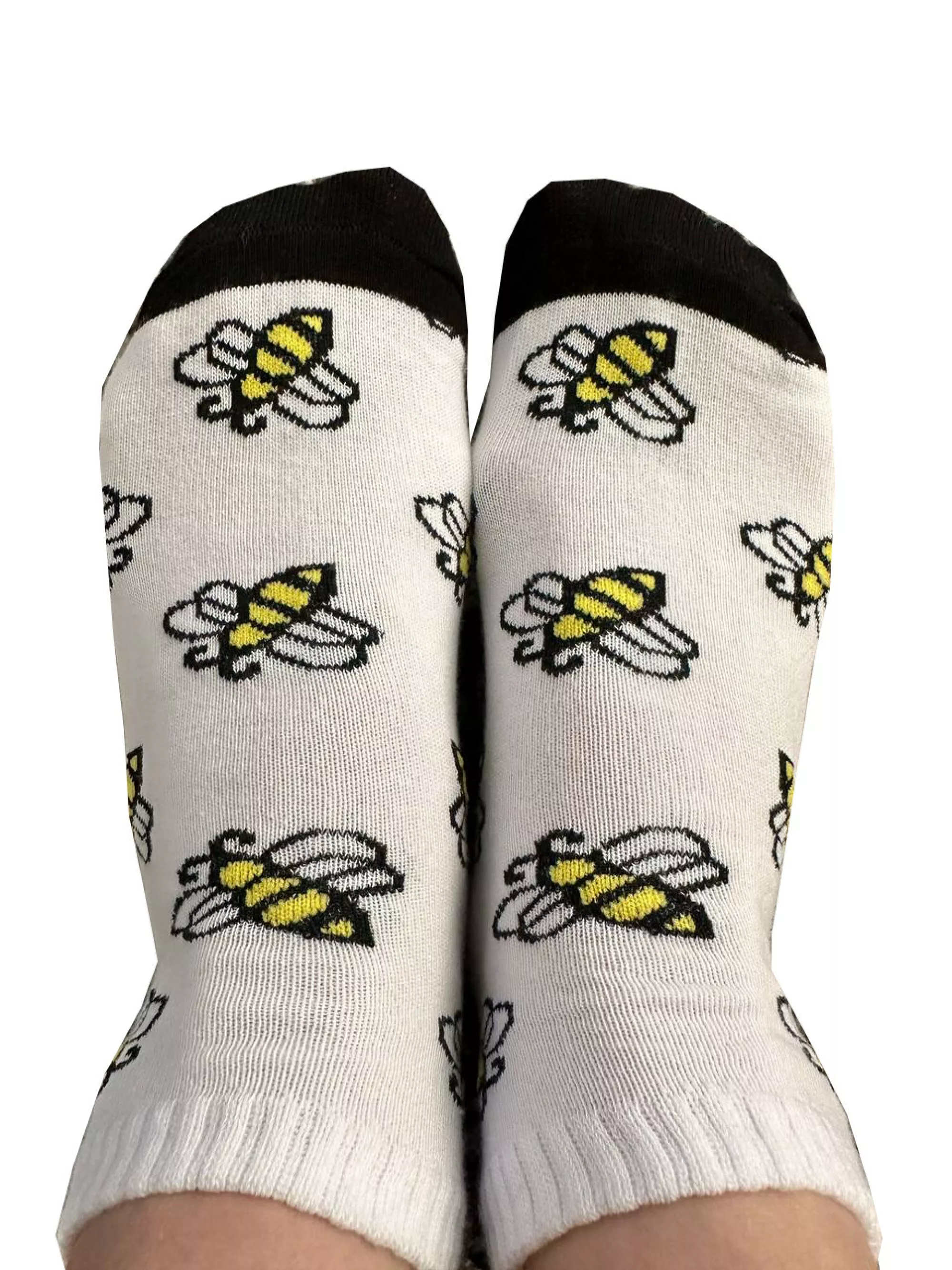 Шкарпетки жіночі "Білі з бджілками"