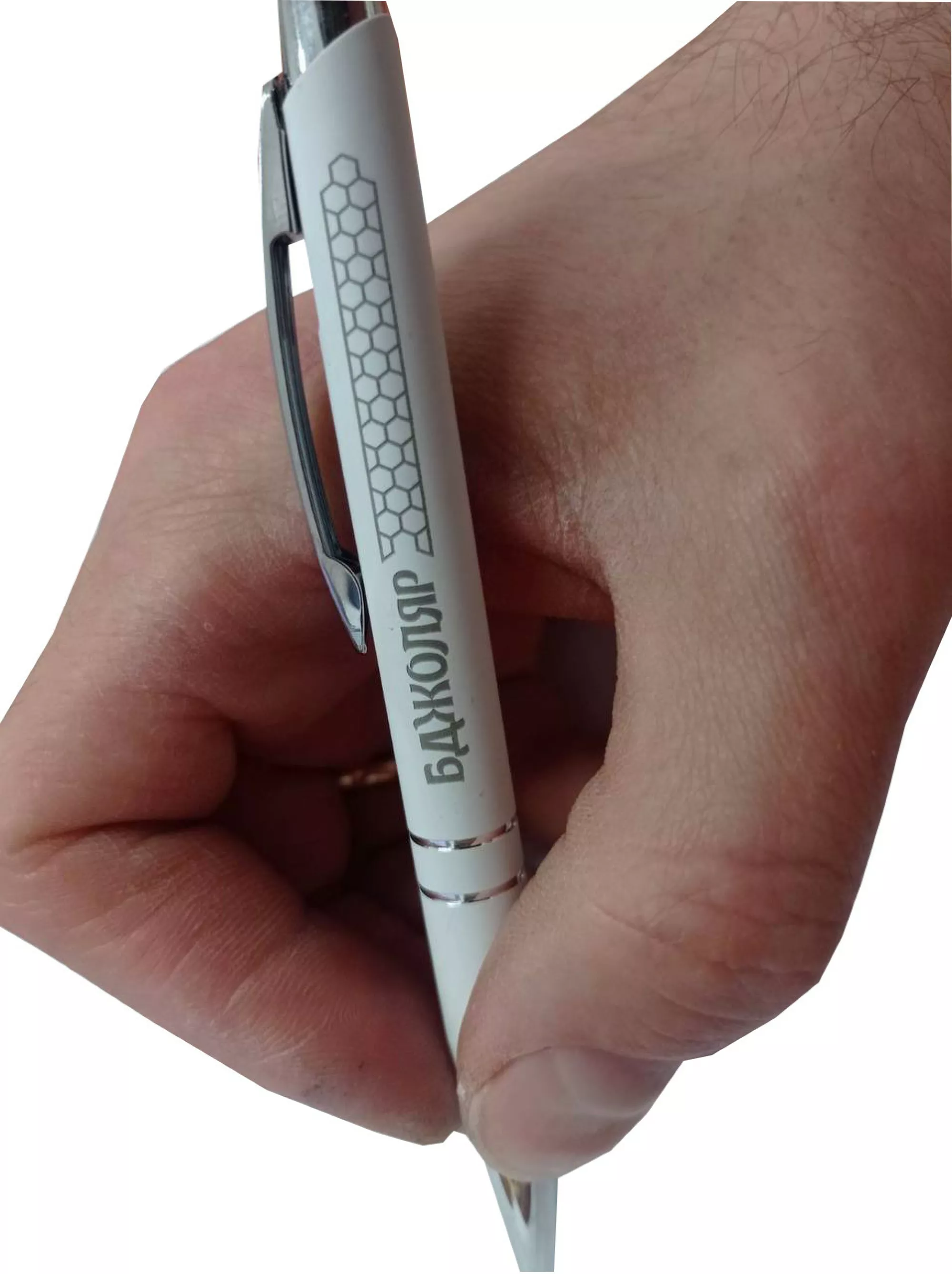 Ручка кулькова алюмінієва “Бджоляр” (модель – Soft Touch)