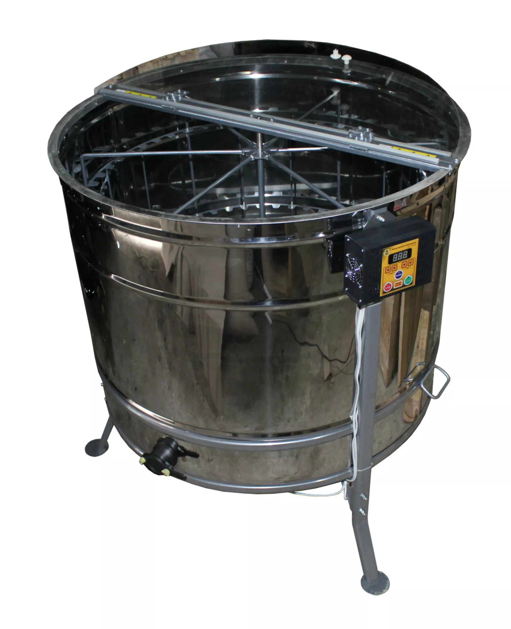 Нержавіюча радіальна автоматична медогонка (27 рамок Дадан, 54 рамок Рута, 54 магазинні рамки)