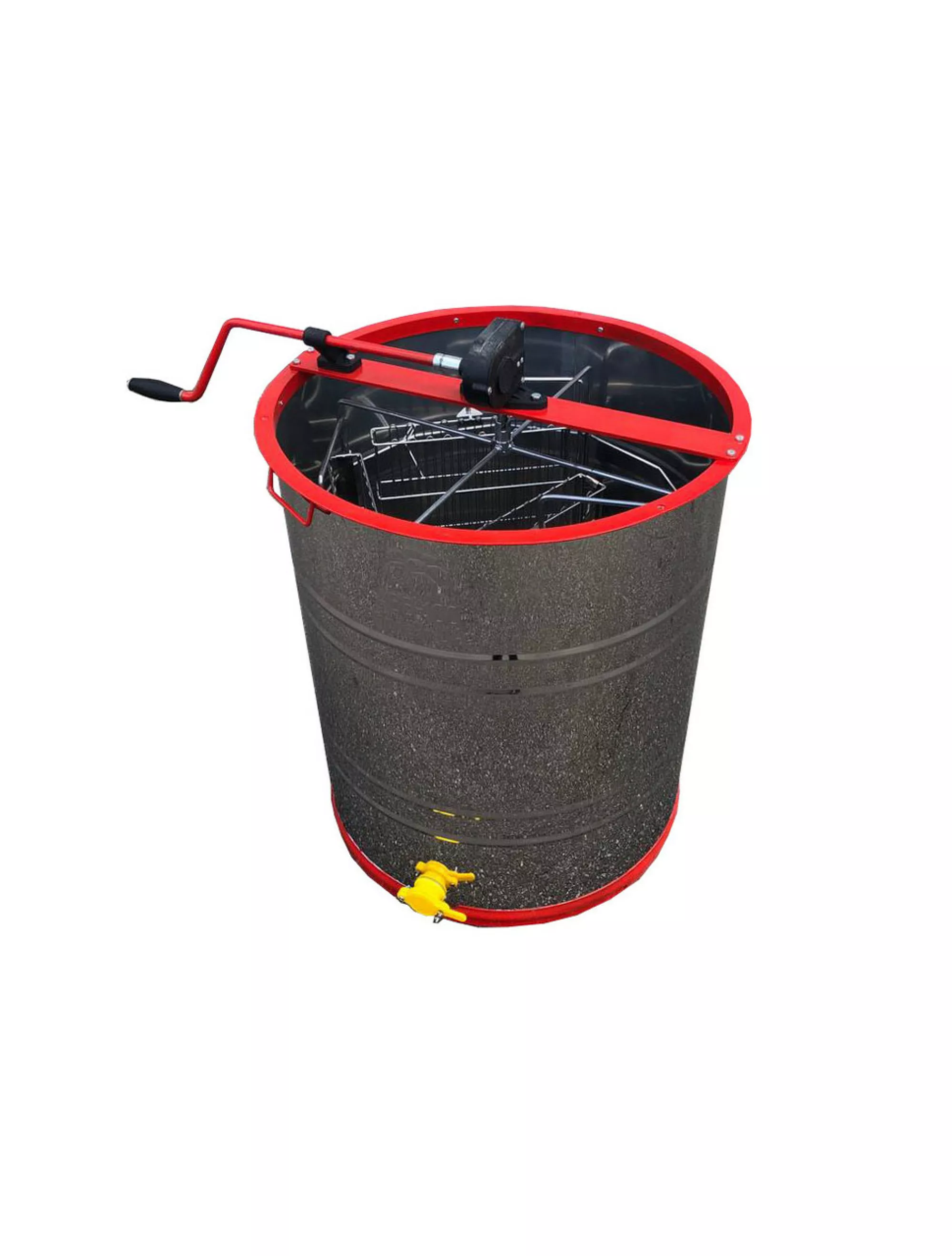 Медогонка 4-х Рамкову. Нержавіюча, Поворотна. Касети зварні, пофарбовані порошковою фарбою