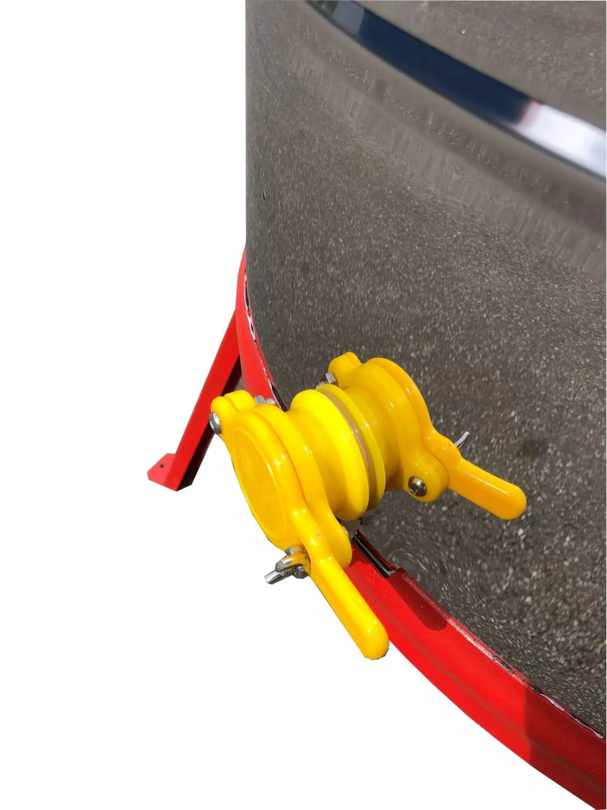 Медогонка 4-х Рамкову. Нержавіюча, Поворотна. Касети зварні, пофарбовані порошковою фарбою. З ЕЛЕКТРОПРИВОДОМ