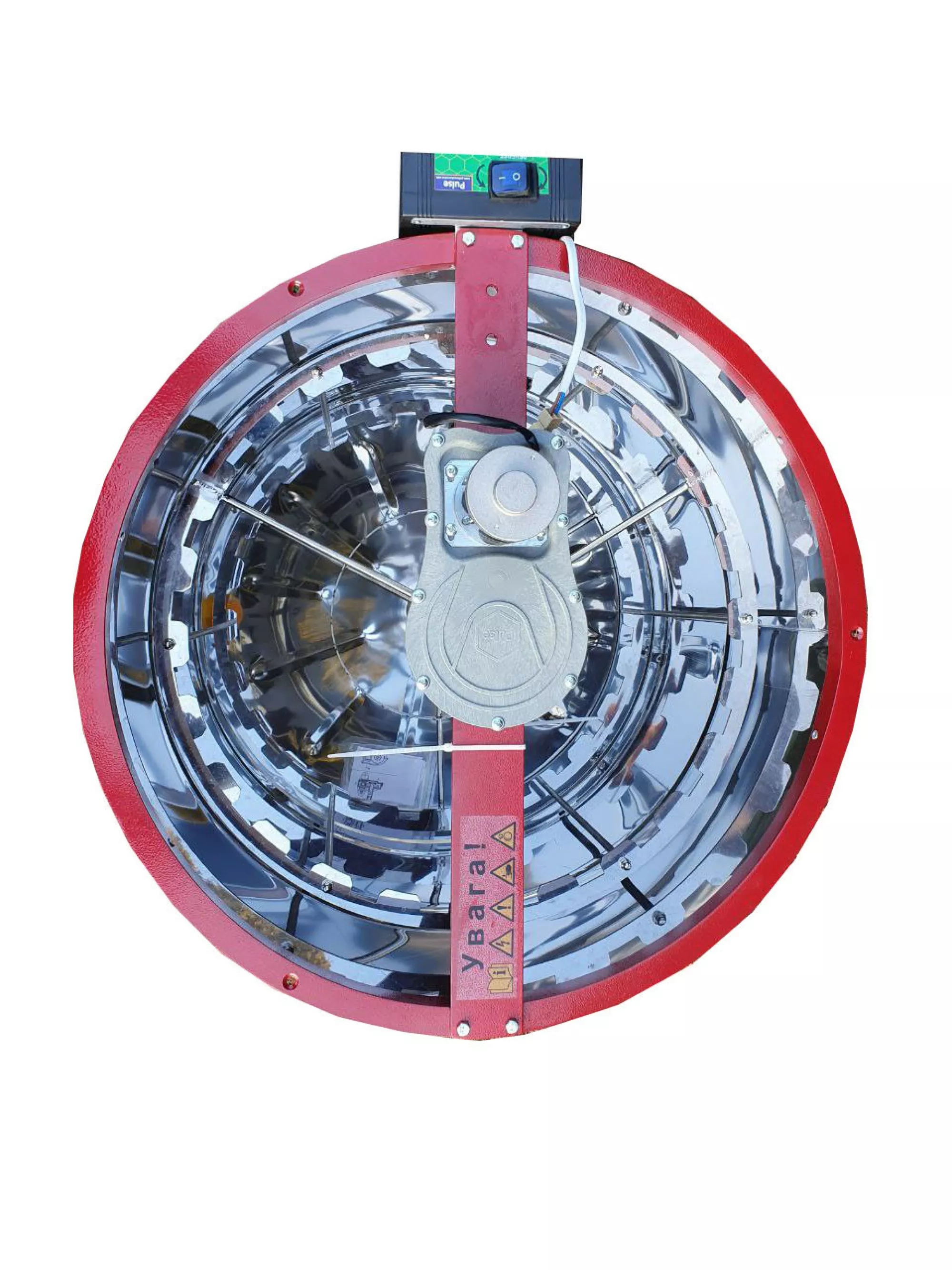 Радіальна медогонка "Бджілка". 12 Рута/ 24 Напіврамки (пластик кран). З ЕЛЕКТРОПРИВОДОМ “Pulse”