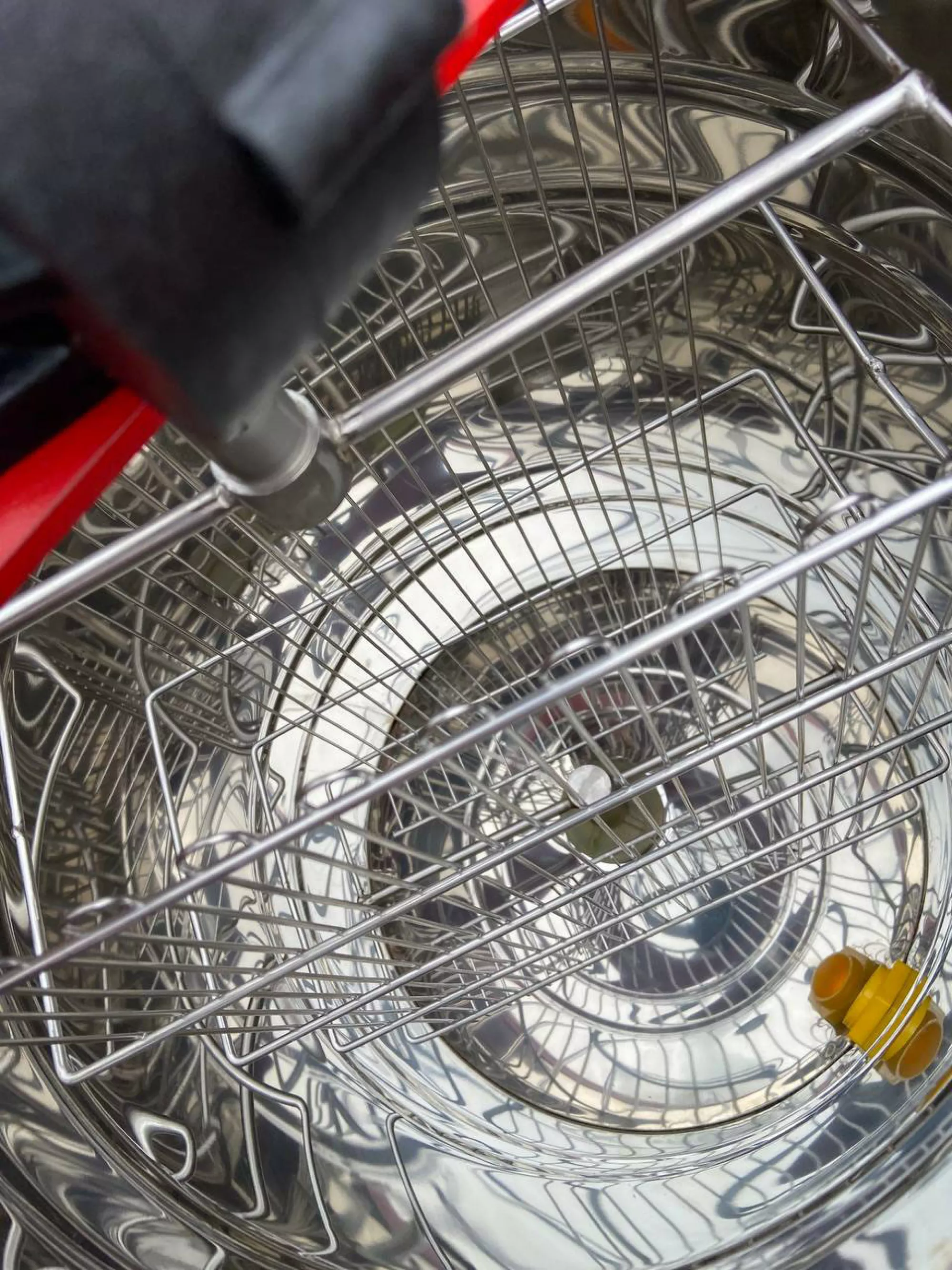 Нержавіюча НЕ ПОВОРОТНА, 2-х рамкова, Касети Нержавіючі. Ротор Нержавіючий. З Підставкою