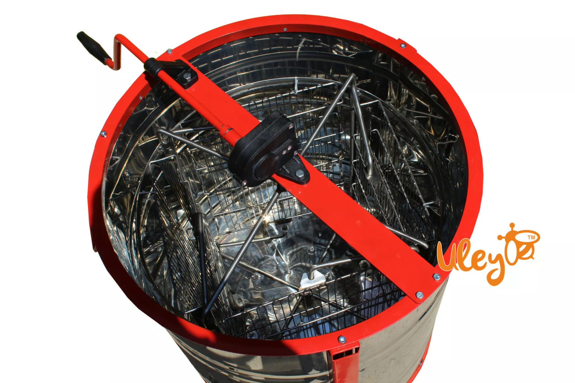 Медогонка 4-х Рамкова Нержавіюча, Поворотна. Касети Нержавіючі. Ротор Нержавіючий