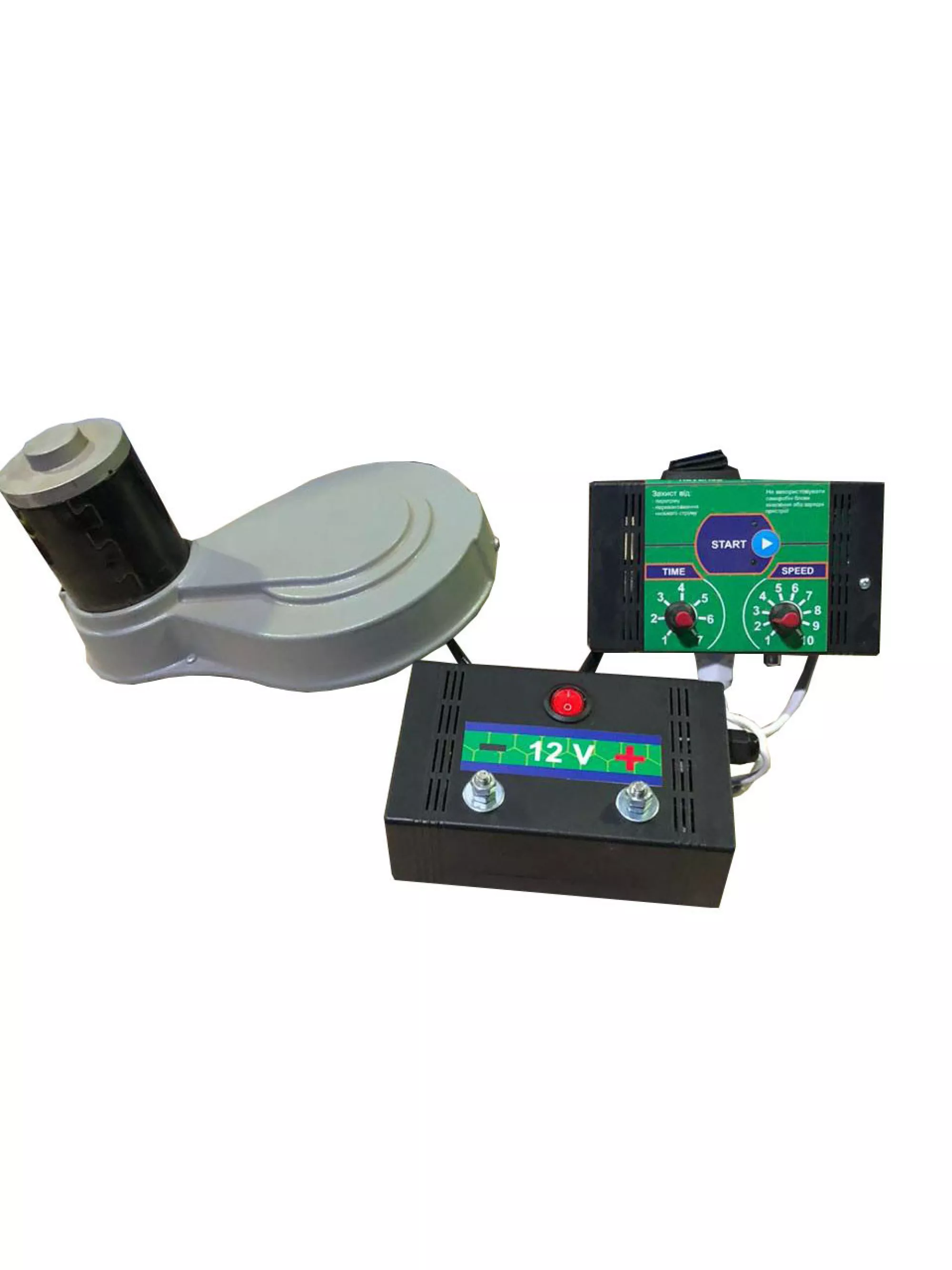 Електропривід ремінний для медогонки Pulse RD 1012М + Блок живлення Pulse 12 вольт, 100Вт 8А імпульсний