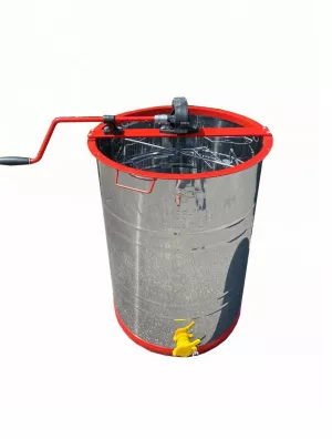 Нержавіюча медогонка з поворотом касет 2-х рамкова, касета зварна, пофарбована порошковою фарбою