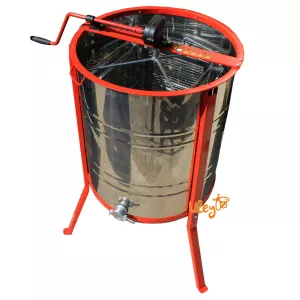 Медогонка 4-х Рамкова Нержавіюча, Поворотна. Касети Нержавіючі. Ротор Нержавіючий. З Підставкою