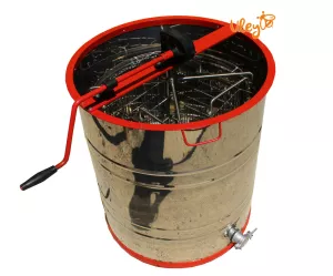 Медогонка 4-х Рамкова Нержавіюча, Поворотна. Касети Нержавіючі. Ротор Нержавіючий