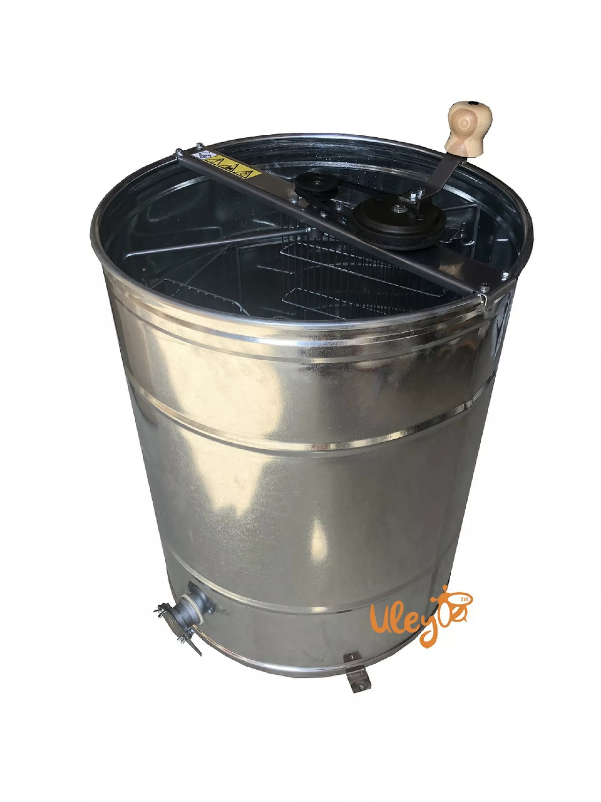 Оцинкована медогонка 2-х рамкова, поворотна. Ремінний привід