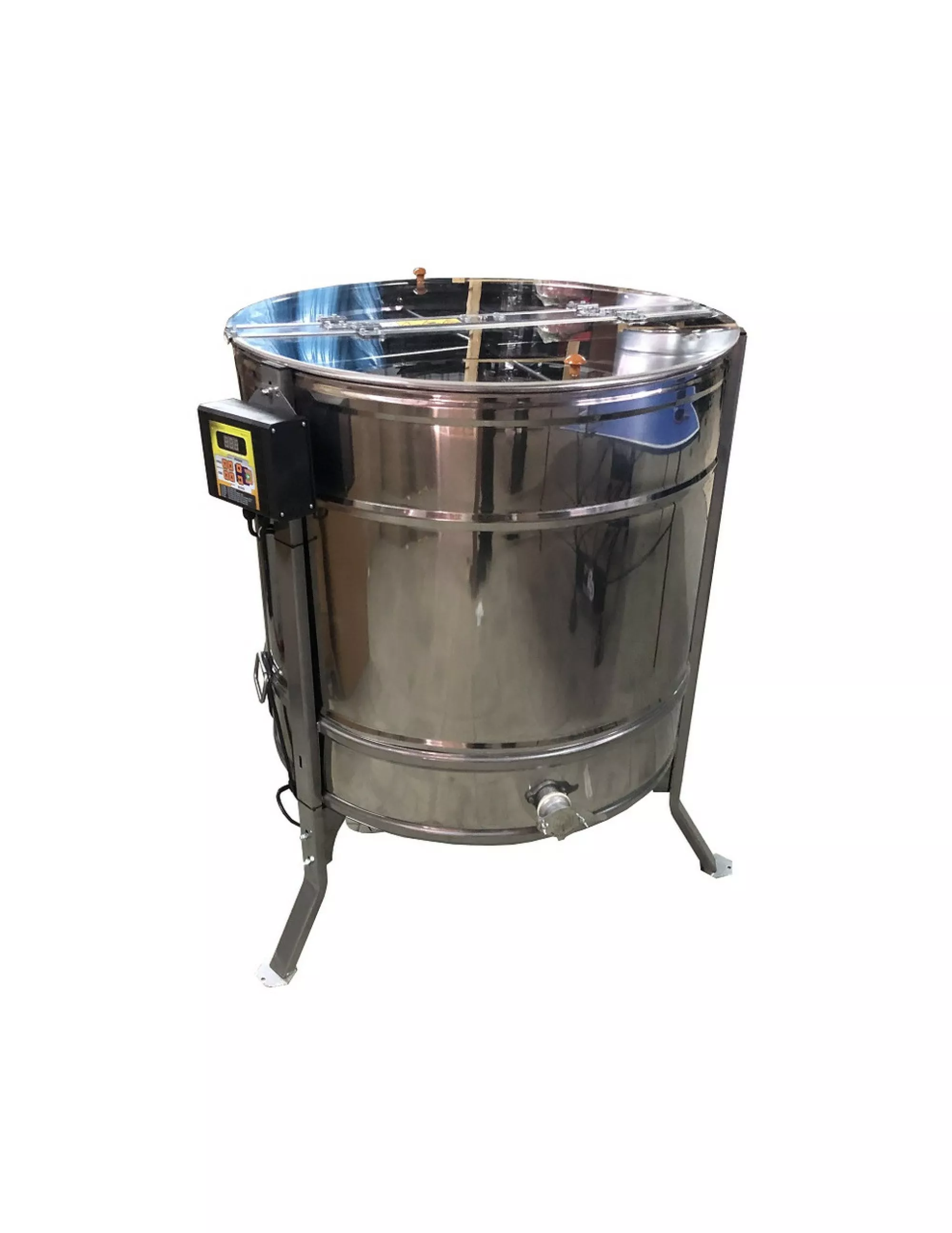 Медогонка радіальна нержавіюча автоматична (18 рамок Дадан, 36 рамок Рута, 36 магазинні рамки)