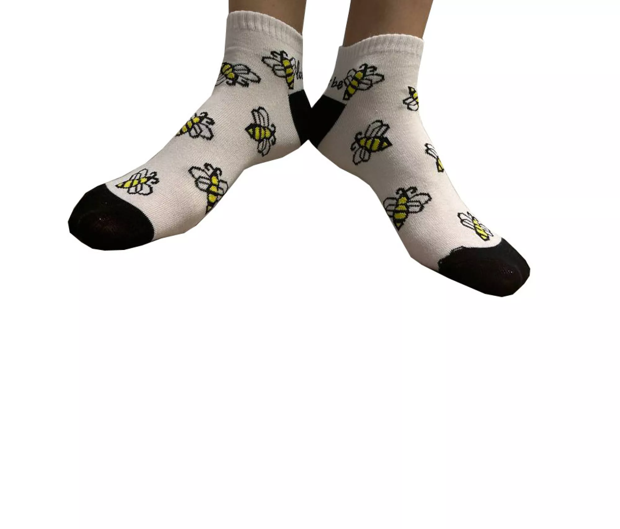 Шкарпетки жіночі "Білі з бджілками"