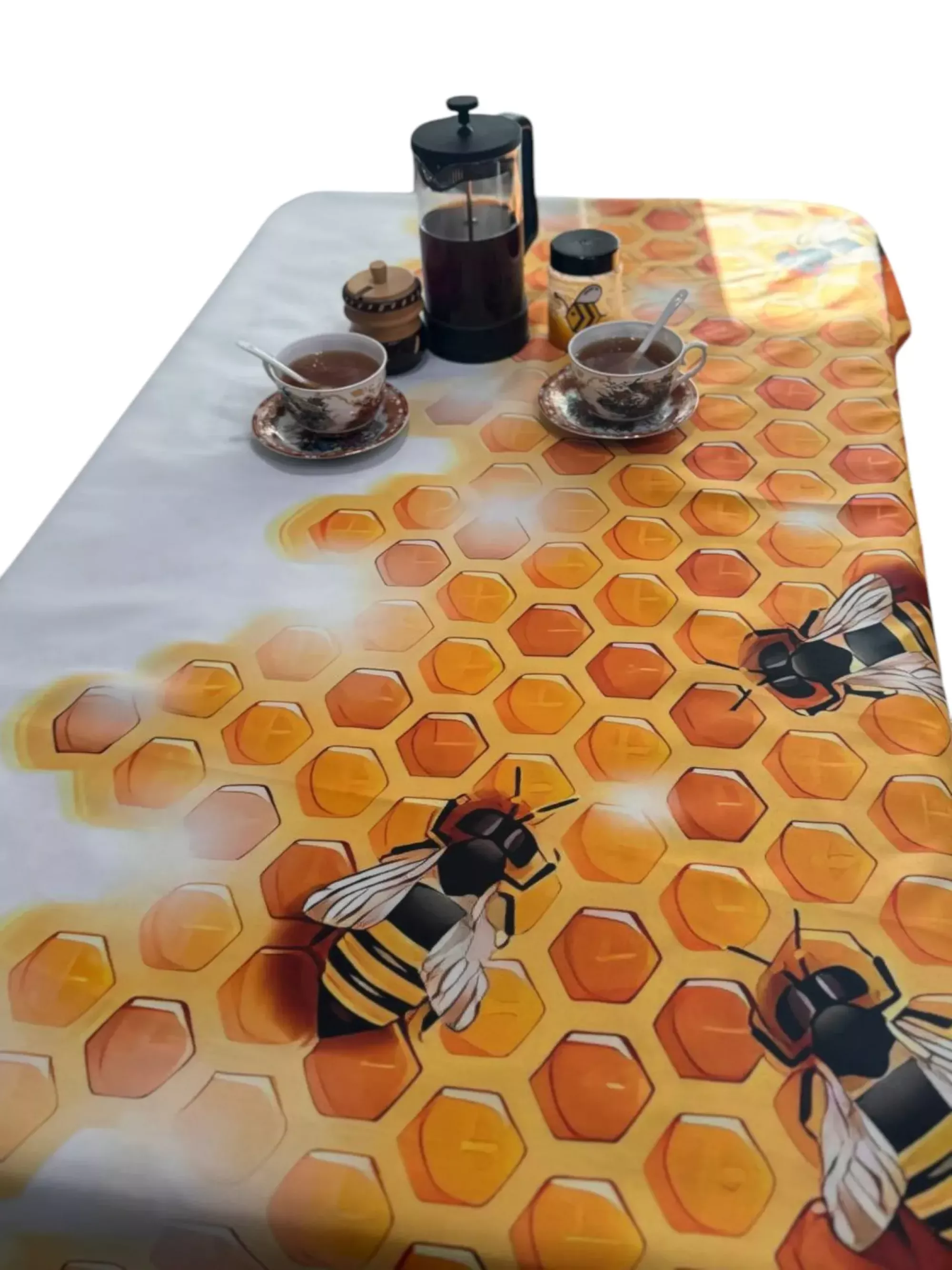 Скатертина “Бджоли на стільниках” – 140х90 см