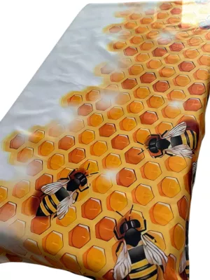 Скатертина “Бджоли на стільниках” – 140х90 см