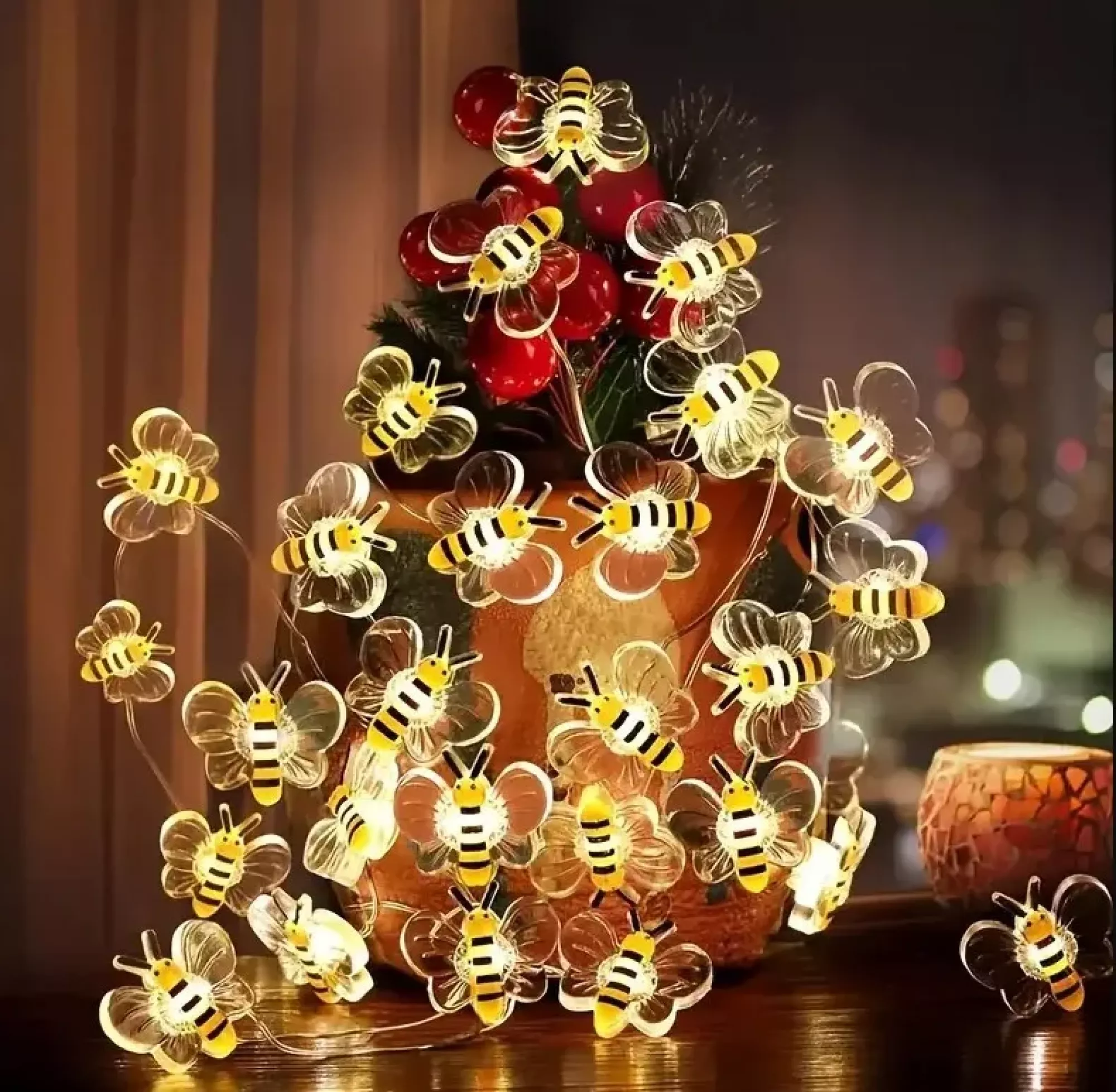 Гірлянда “Бджілки” 3 метри, 30 ламп