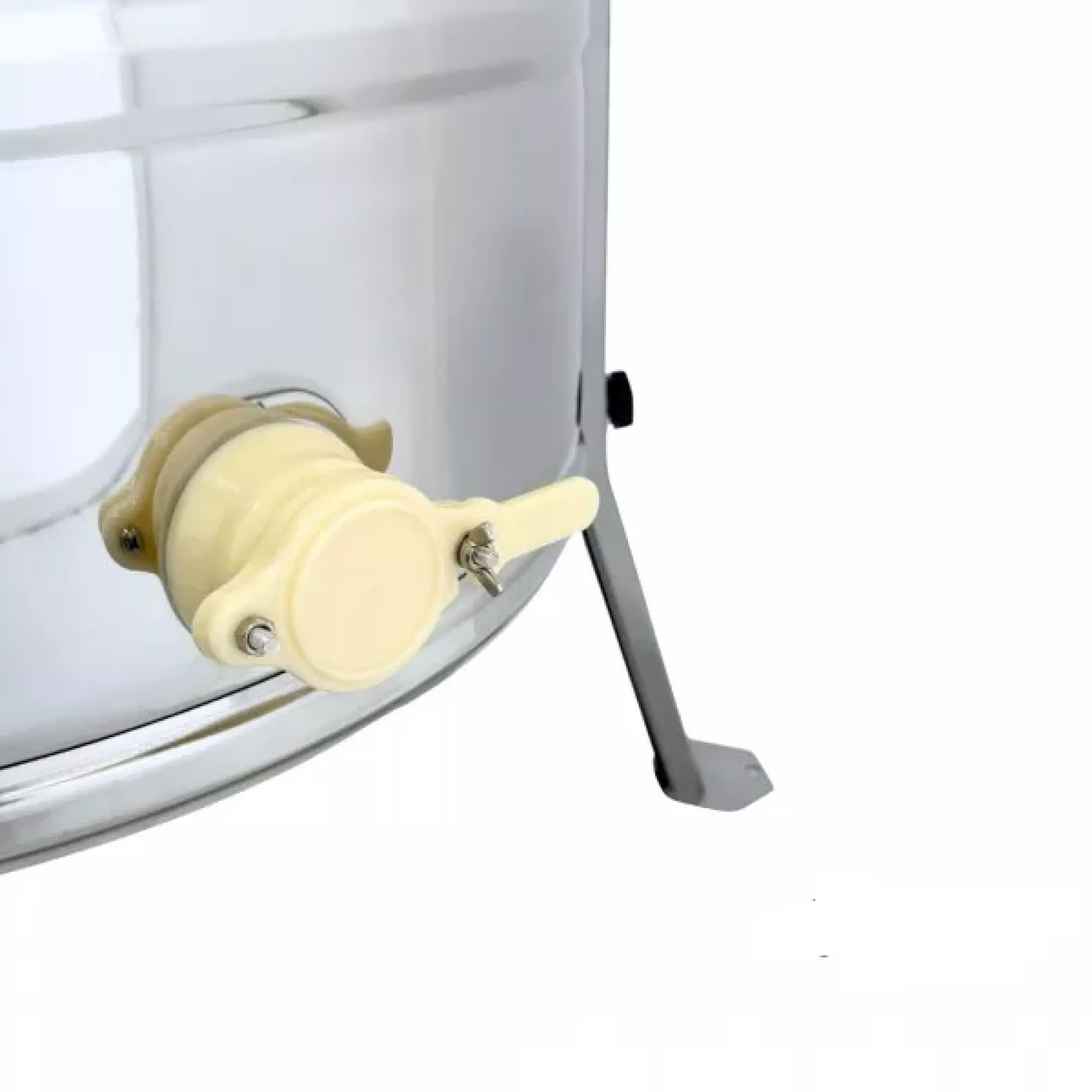 Нержавіюча медогонка 4-х рамкову, поворотна. Ремінний привід