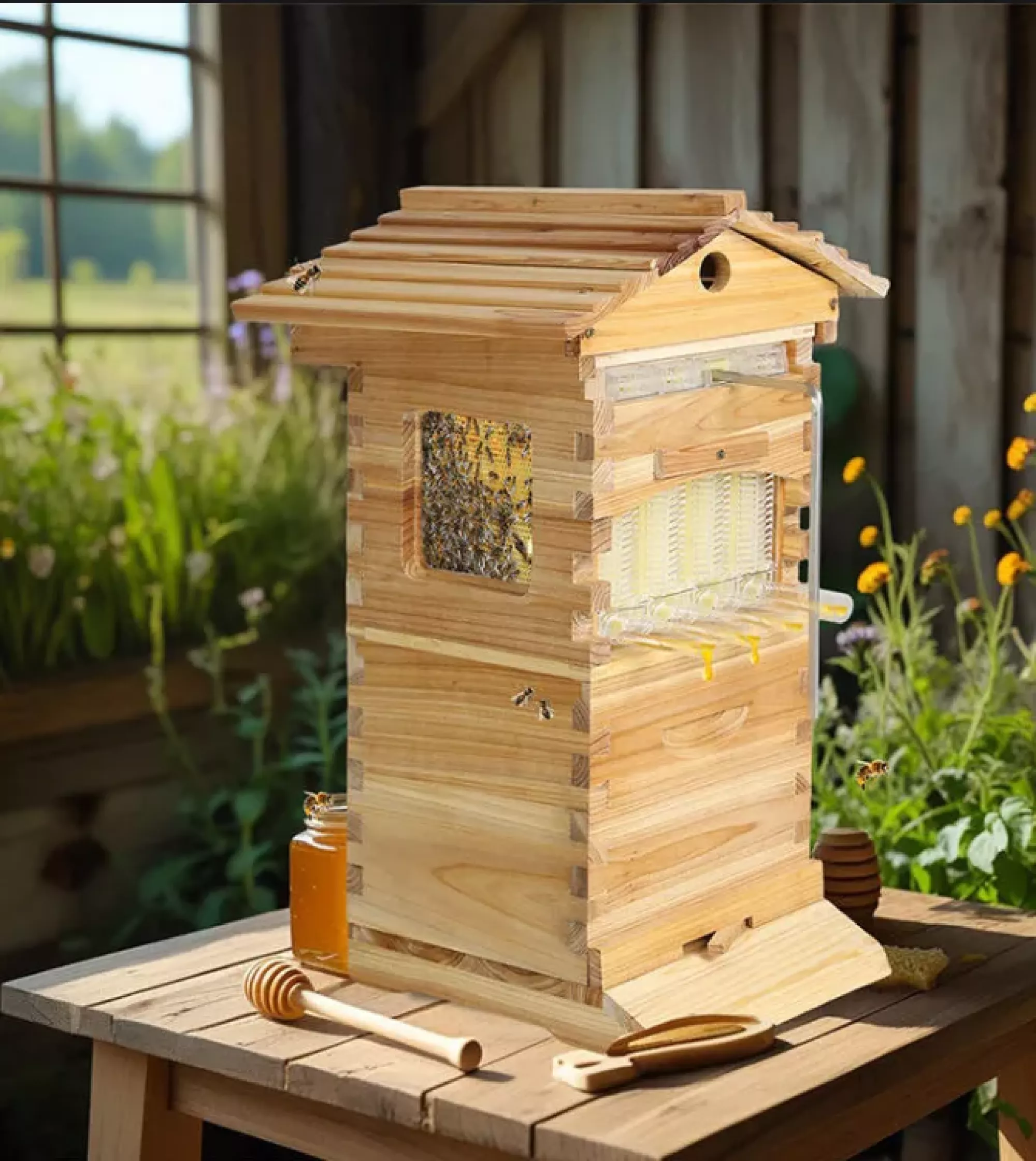 Автоматичний Вулик, модель “МІНІ” (2 корпуси + 4 автоматичні рамки + ключ для зливу)