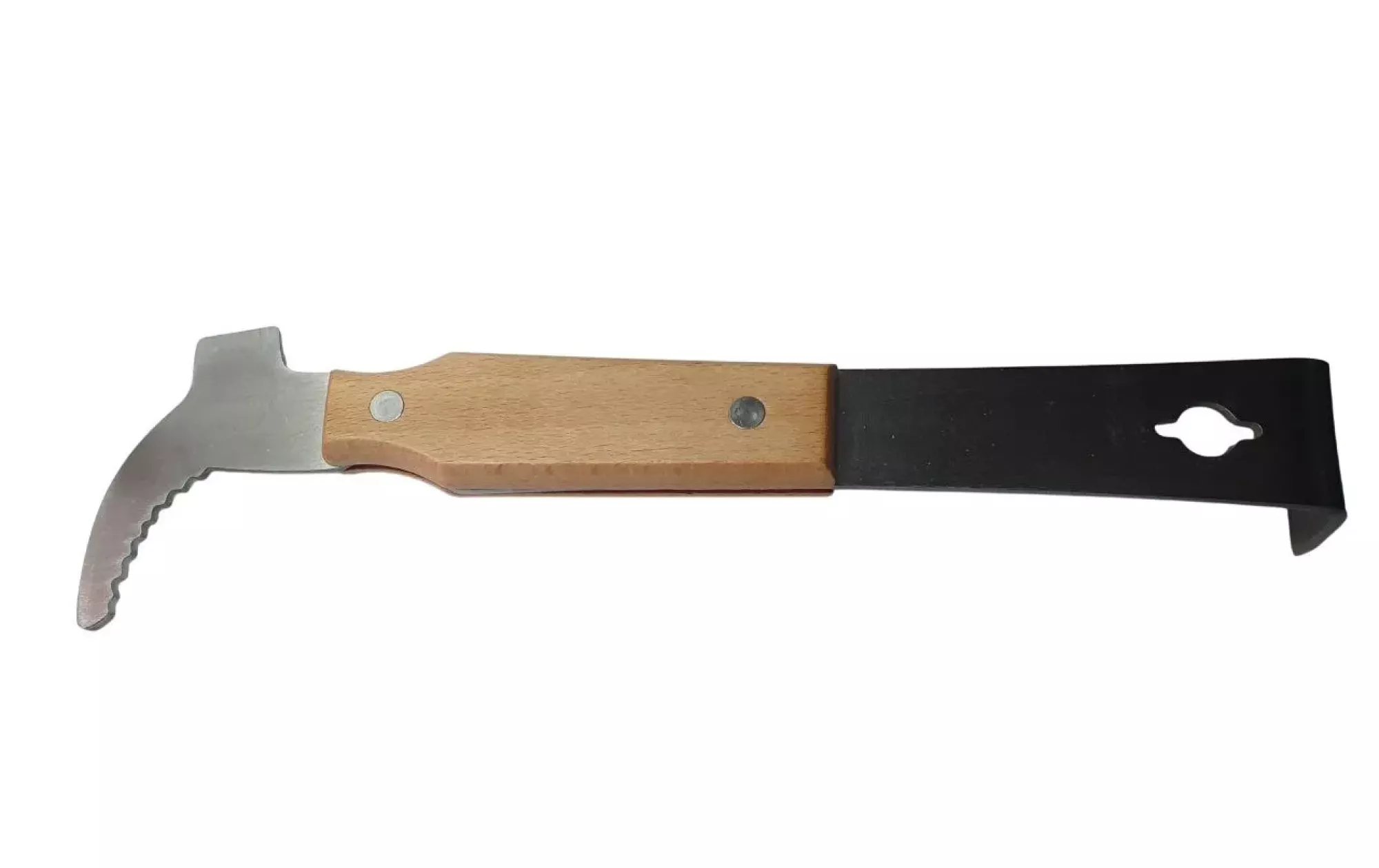 Стамеска пасічна нержавіюча (ЄВРОПЕЙКА), для підйому рамок з дерев'яною ручкою