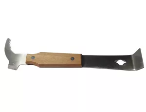 Стамеска пасічна нержавіюча (ЄВРОПЕЙКА), для підйому рамок з дерев'яною ручкою