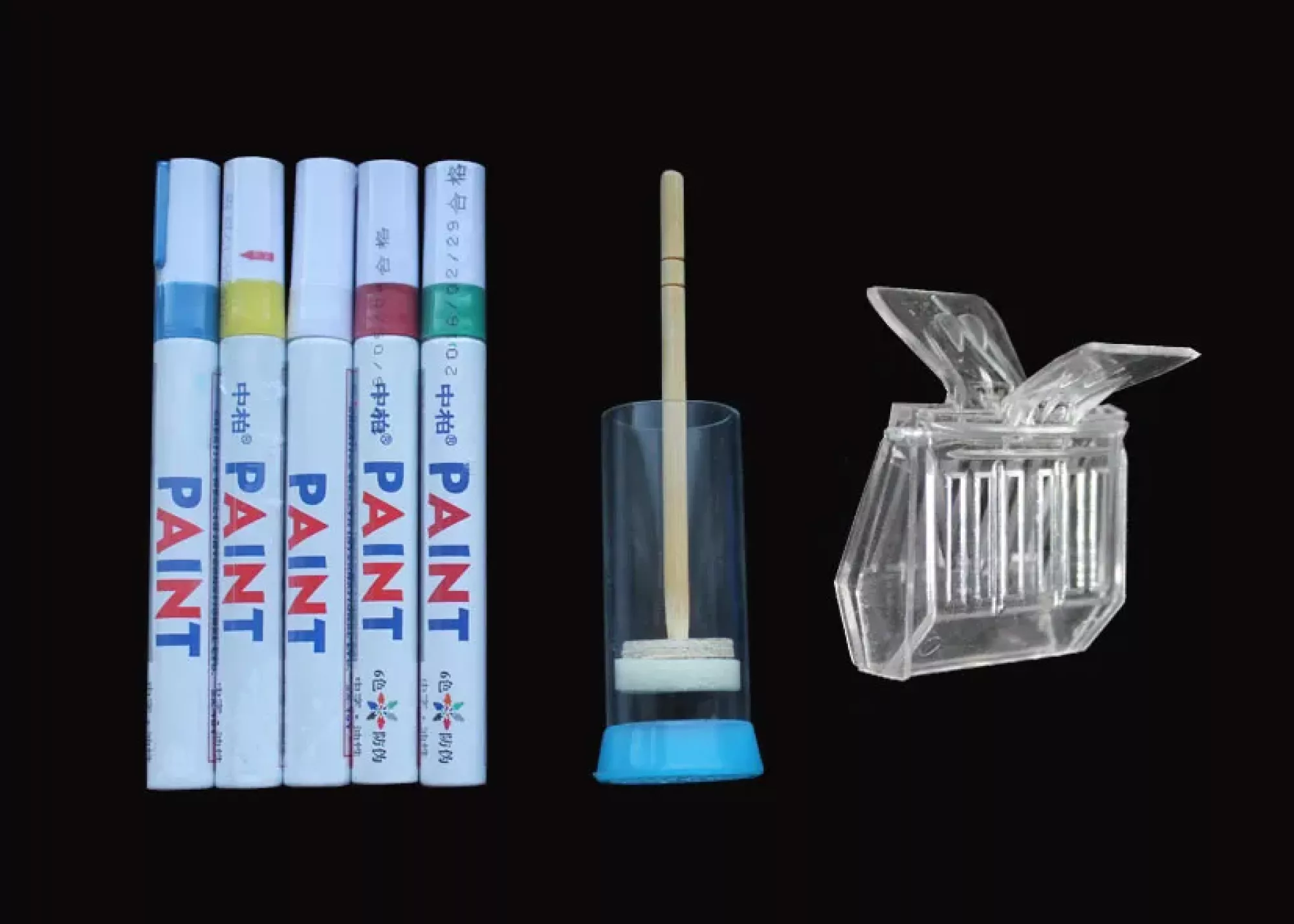 Набір для мітки маток (Флобер, метелик, маркера 5 шт. білий, червоний, синій, зелений, жовтий)