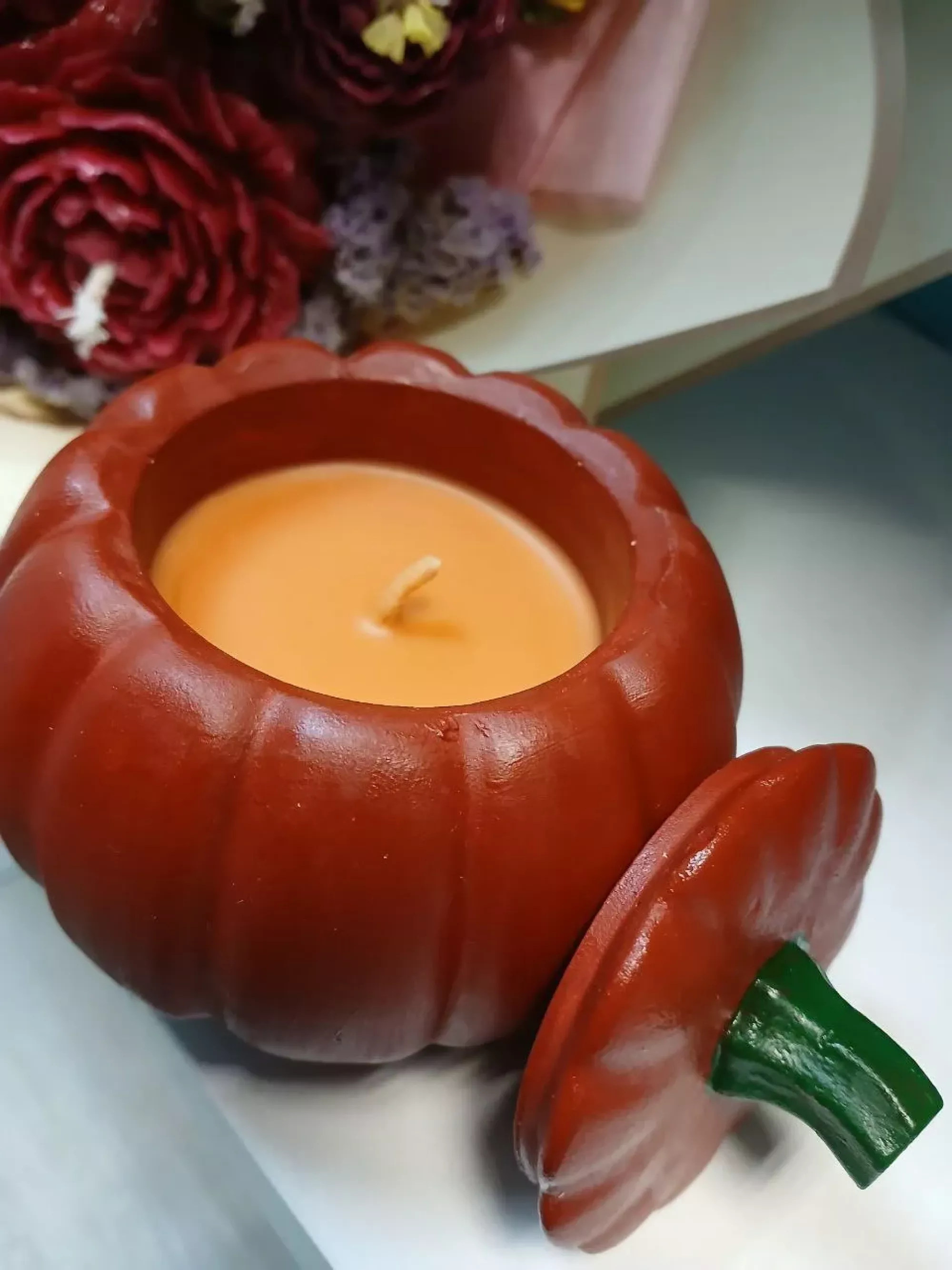 СВІЧКИ ГАРБУЗИК - свічки кашпо, осінній декор