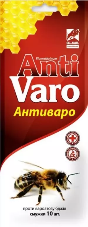 АНТИВАРО (флуметрин-3,6 мг.) (уп.-10 пластин) (на 5 сімей)