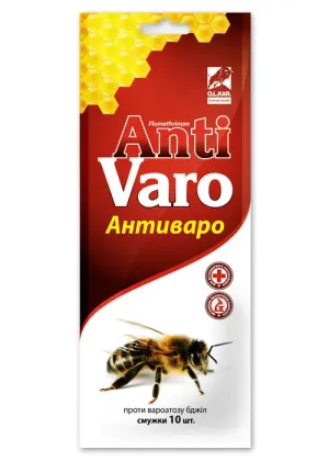 АНТИВАРО (флуметрин-3,6 мг.) (уп.-10 пластин) (на 5 сімей)