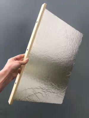 Тепла заставна на дадан ППС обклеєна самоклеючою фольгою