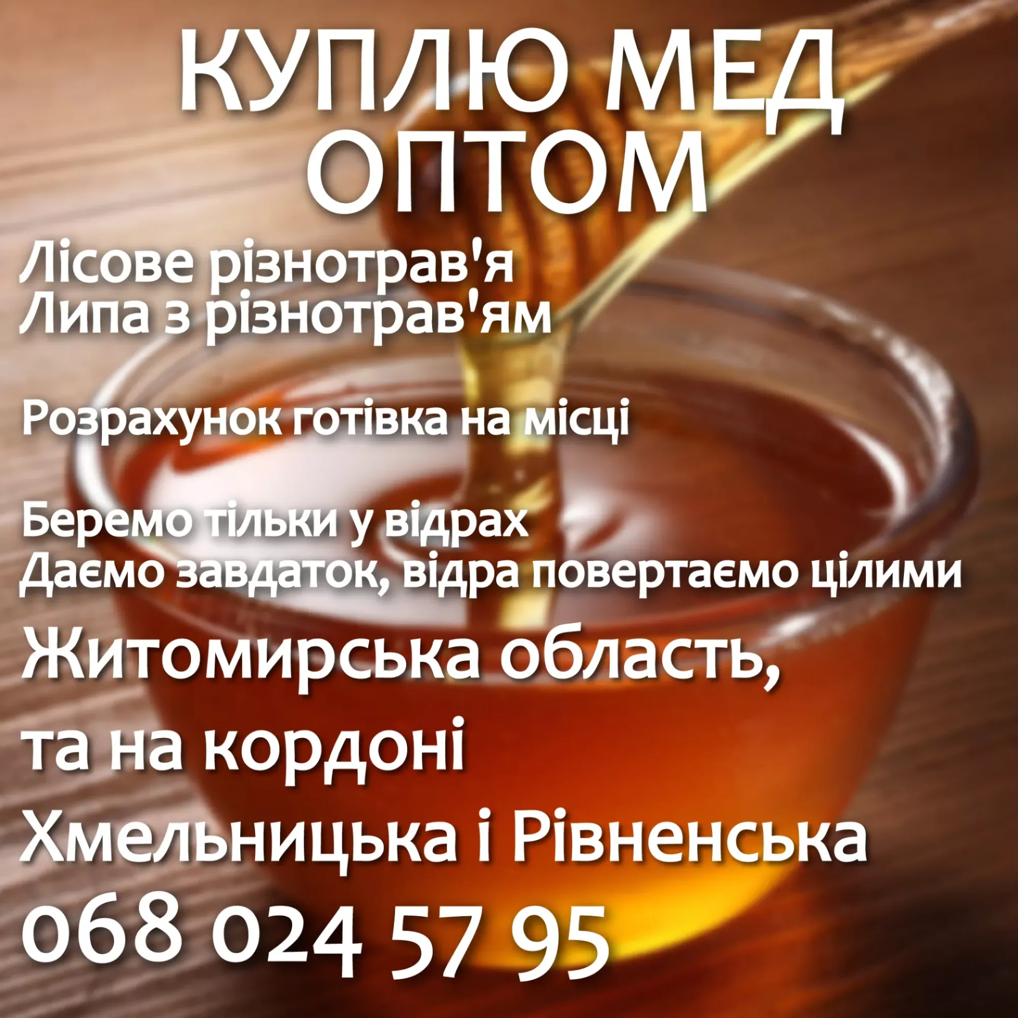 Купуємо мед оптом