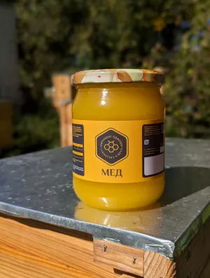 Мед квітковий (склобанка 0,5л, 700г)