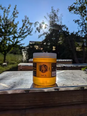 Мед липовий (склобанка 0,5л, 700г)